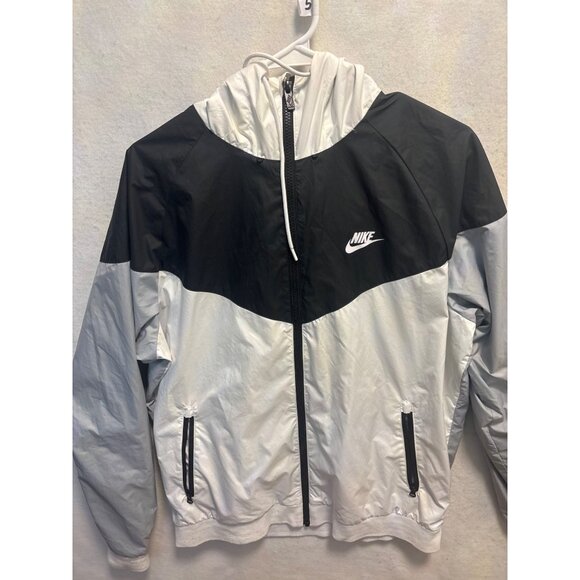 Nike Windrunner Black & Gray Colorblock Full Zip Hooded Jacket L - Picture 3 of 11